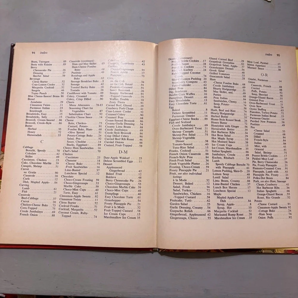 Vtg 1972 Better Homes & Gardens‎ Menu Cookbook Retro Mid Century Kitchen Kitsch
